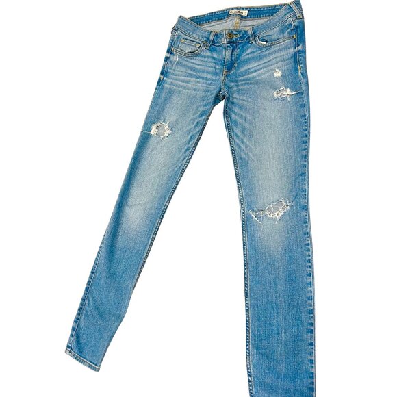 Hollister Light Wash Ripped Jeans Distressed Denim - Picture 8 of 8